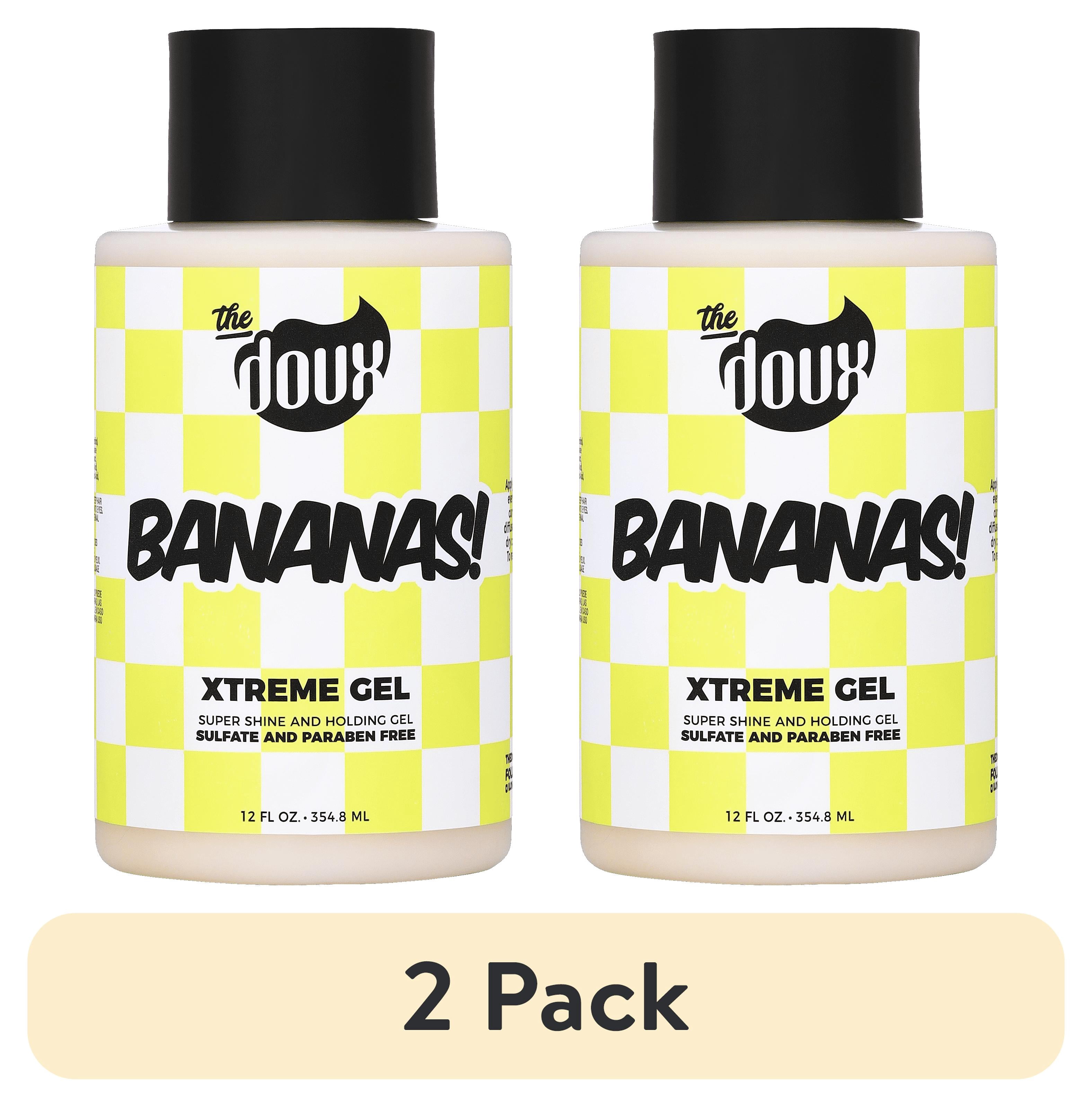 (2 pack) The Doux Bananas Xtreme Hold Hair Gel 12oz, All Hair Type, Unisex, Pump Bottle