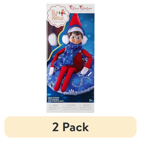 (2 pack) (2 pack) The Elf on the Shelf Claus Couture Collection Totally Tubular Snow Set - Great Addition to Your Christmas Elf (Festive Winter Outfit Only)