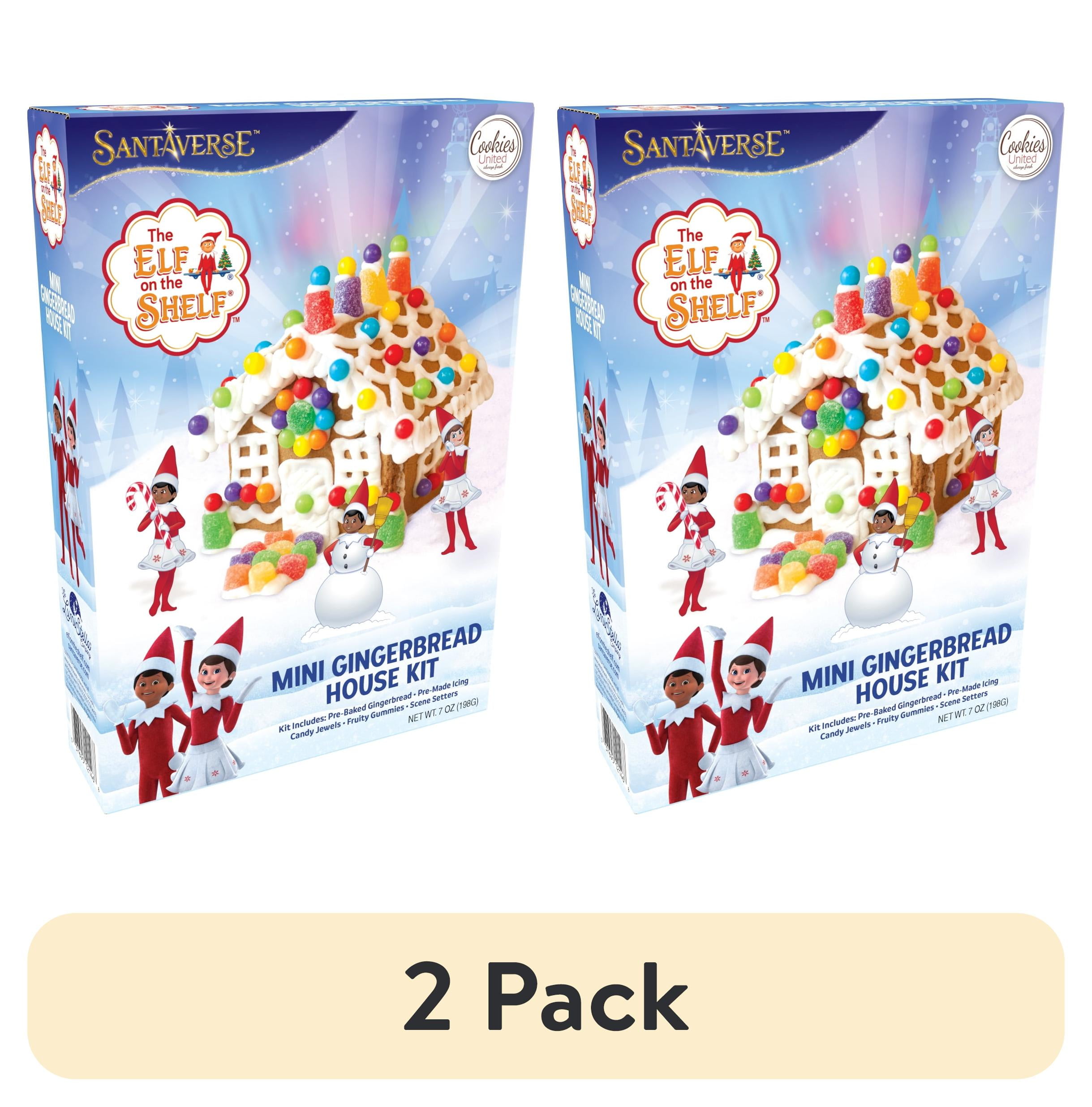 (2 pack) The Elf on the Shelf Mini Gingerbread House Kit, 7 oz