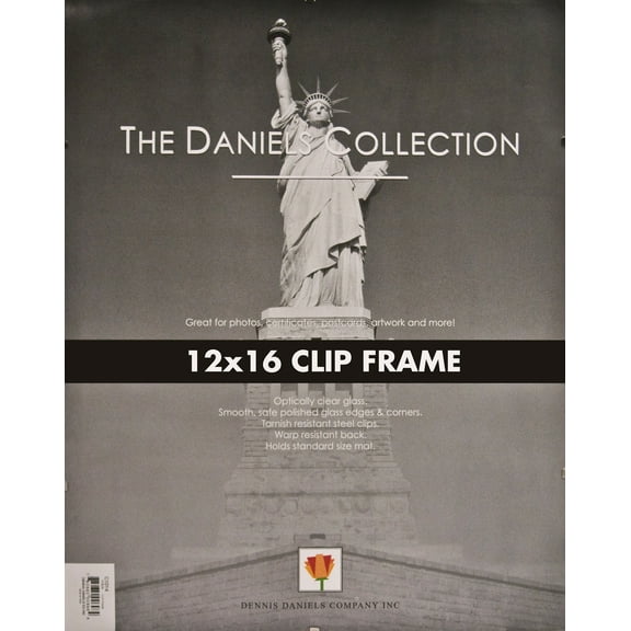 (2 pack) The FRAMELESS GLASS CLIP 12x16 frame by Dennis Daniels - 12x16