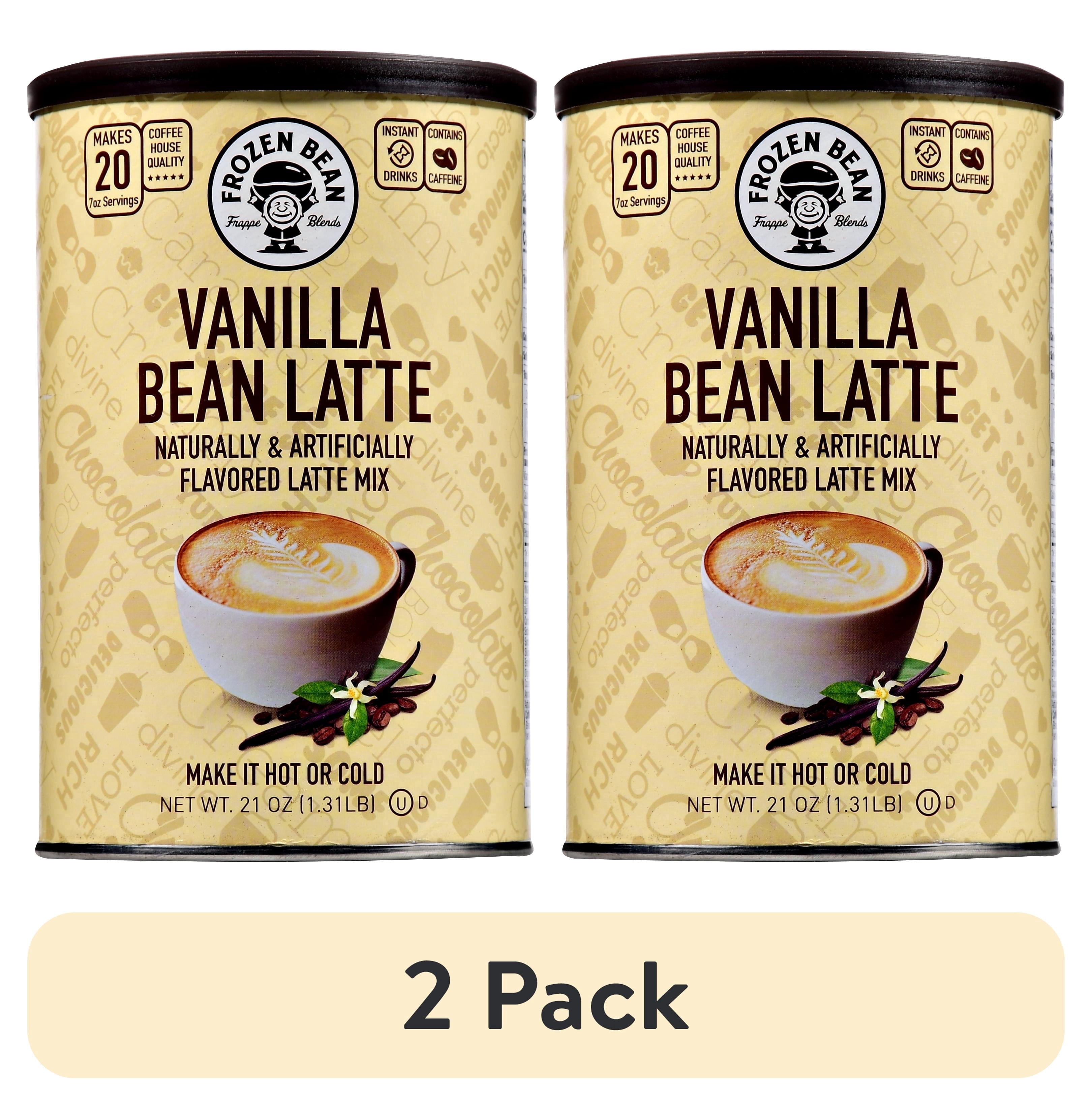 (1 pack) The Frozen Bean Vanilla Bean Latte Deluxe Frappe Coffee Mix, 21 oz