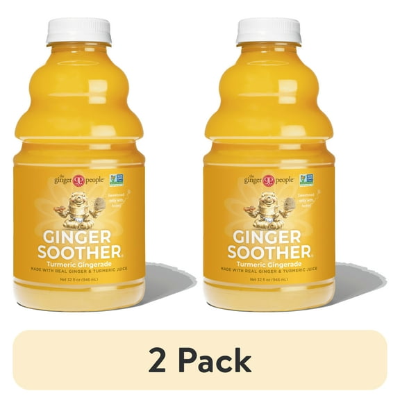 (2 pack) The Ginger People - Ginger Soother Juice Drink with Turmeric - 32 fl. oz.