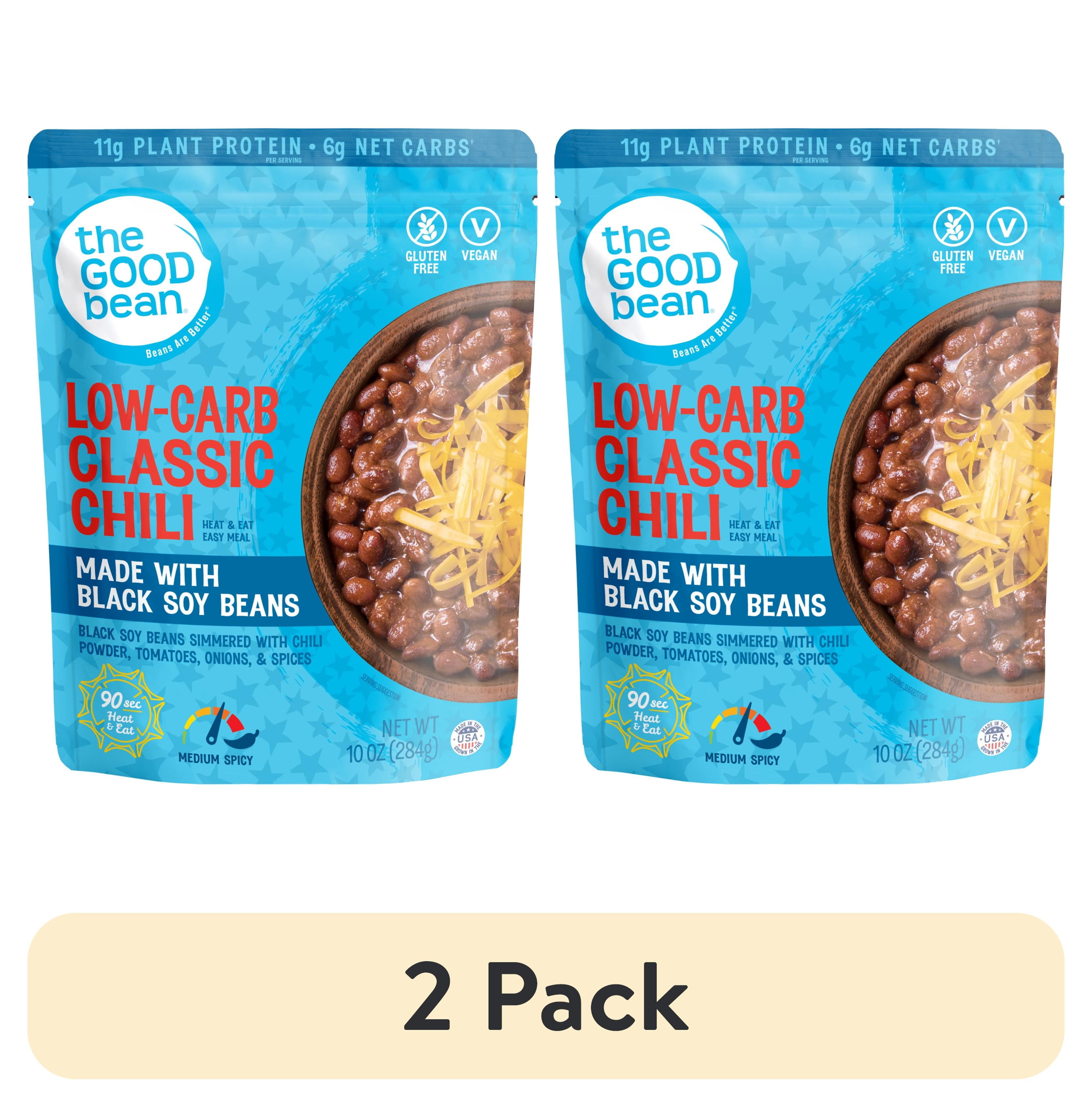 (2 pack) The Good Bean Heat & Eat Low Carb Classic Chili 10oz