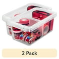 thumbnail image 1 of (2 pack) The Home Edit, 17 Quart Clear Storage Bin, Latched Storage Container with Divider, 1 of 17
