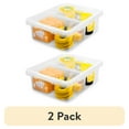 thumbnail image 1 of (2 pack) The Home Edit, 37 Quart Clear Storage Bin, Latched Storage Container with Divider, 1 of 17