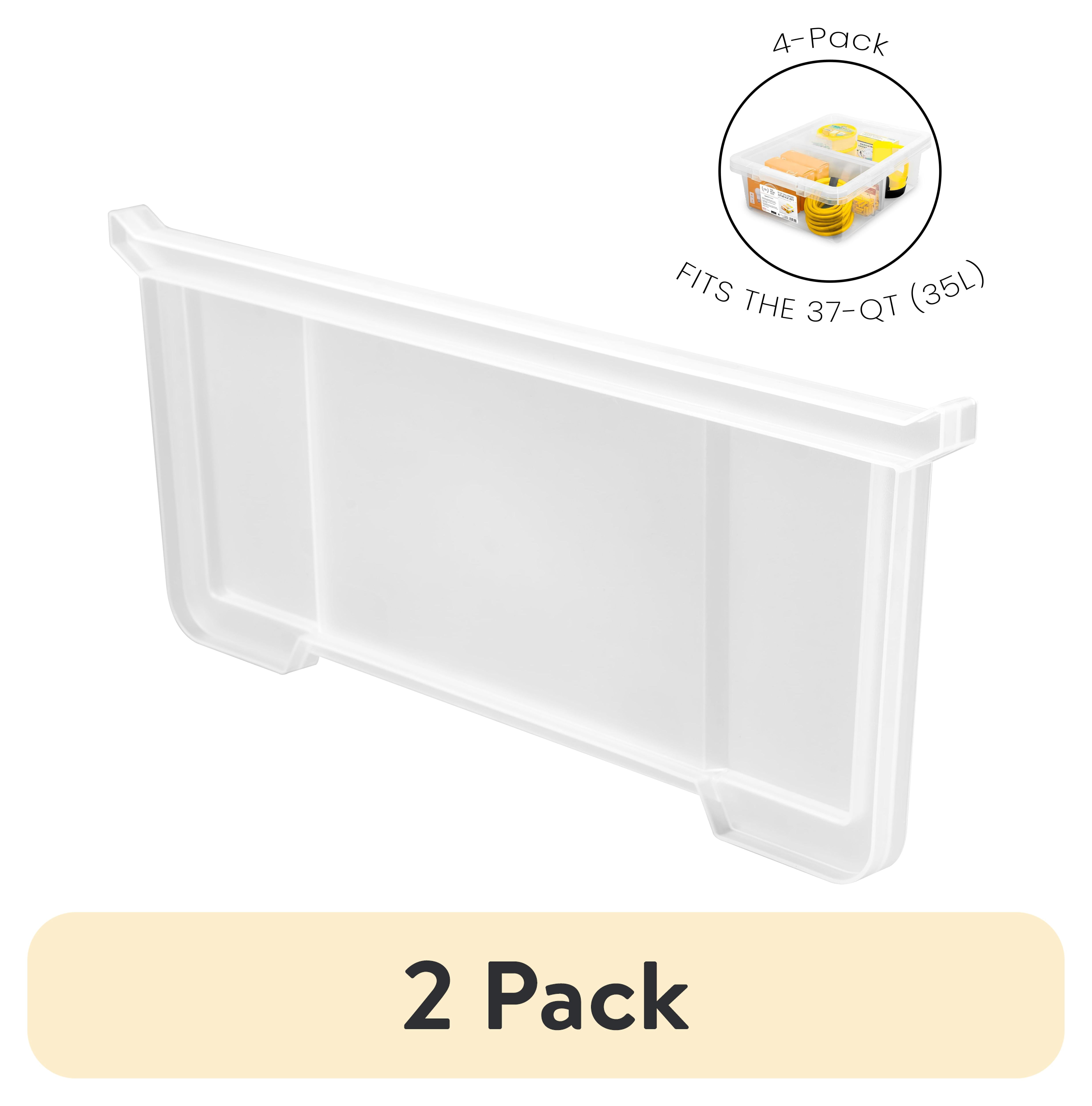 (2 pack) The Home Edit Additional Dividers for 37 Quart Storage Bin, Adult, Set of 4