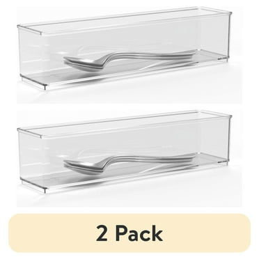 (2 pack) The Home Edit Narrow XL Drawer Insert,Cabinet, Clear