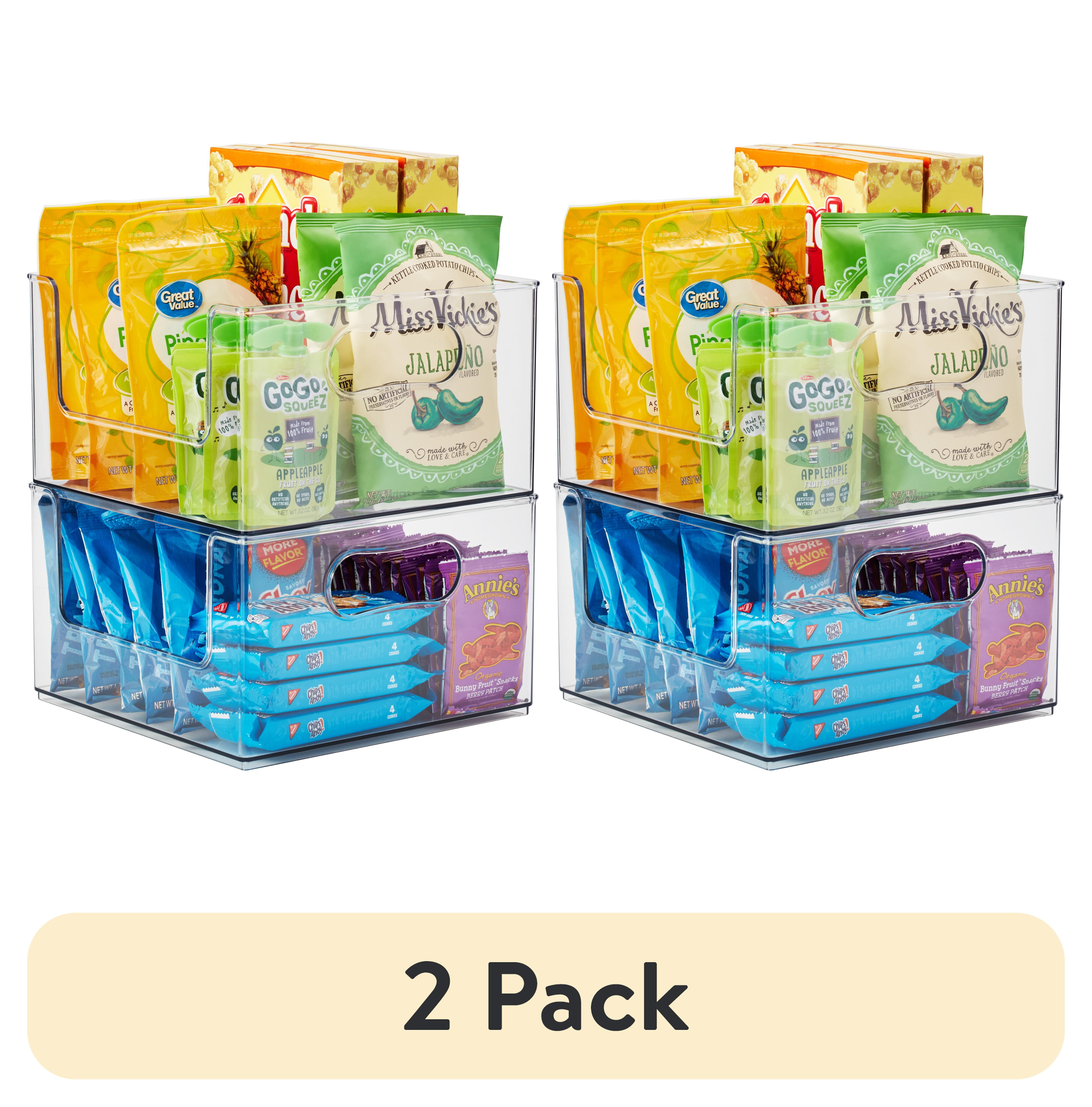 (2 pack) The Home Edit Open Front Bin Plastic Modular Organizer Storage ...