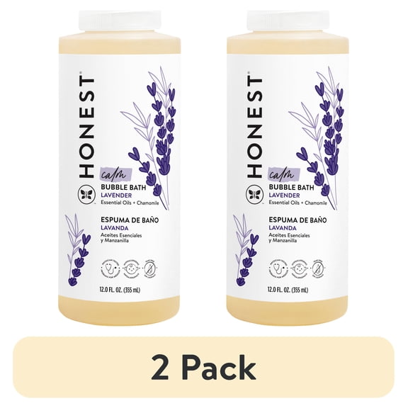 (2 pack) The Honest Company Baby Bubble Bath Calm Lavender 12 fl oz