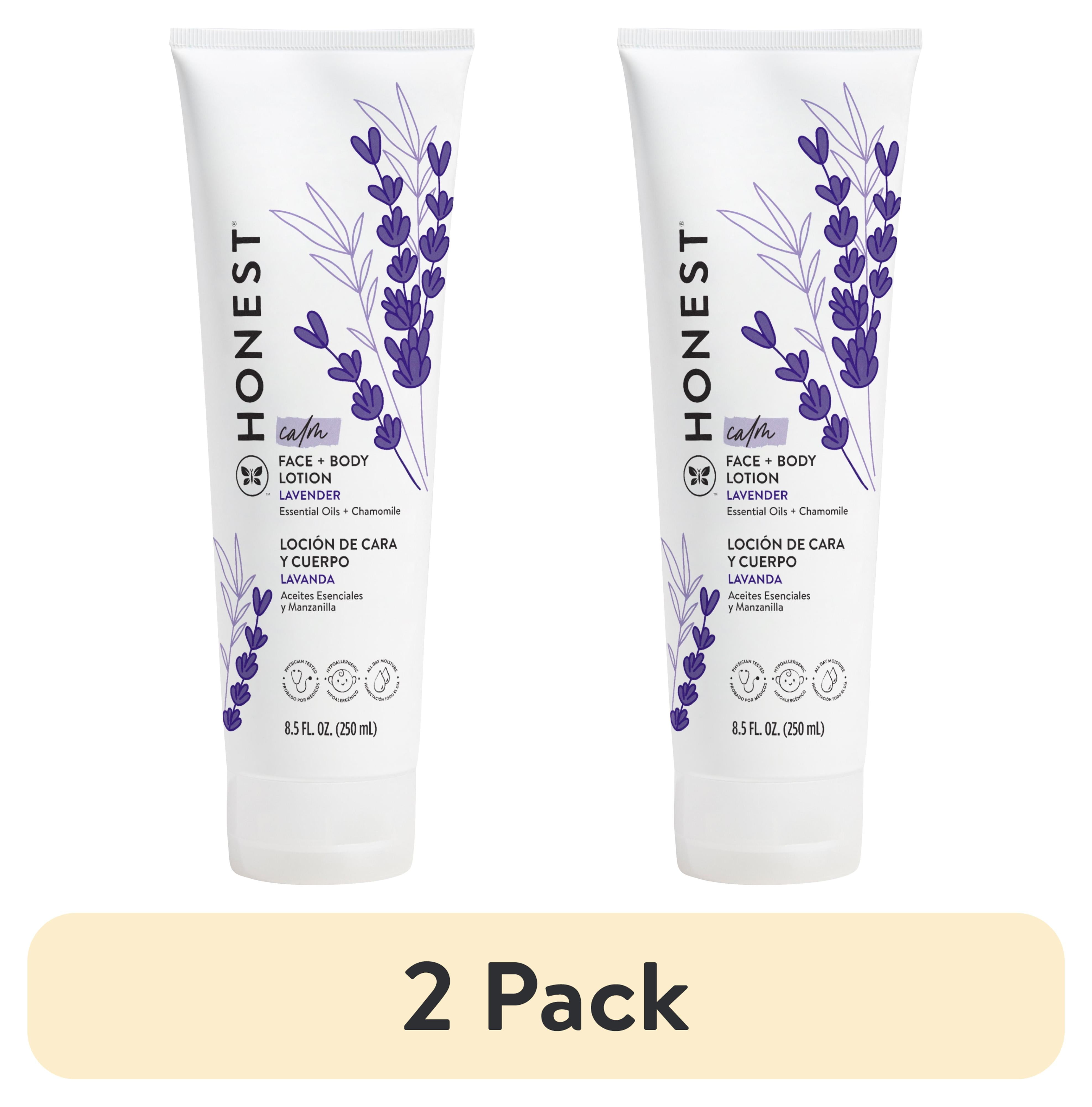 (2 pack) The Honest Company Baby Face and Body Lotion Calm Lavender 8.5 fl oz