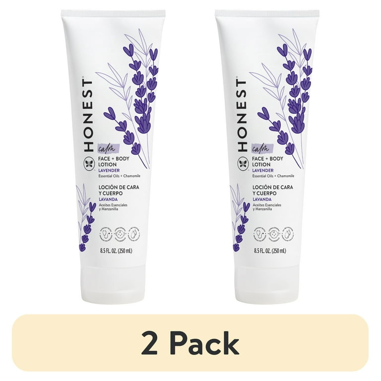 2 pack) The Honest Company Baby Face and Body Lotion Calm Lavender