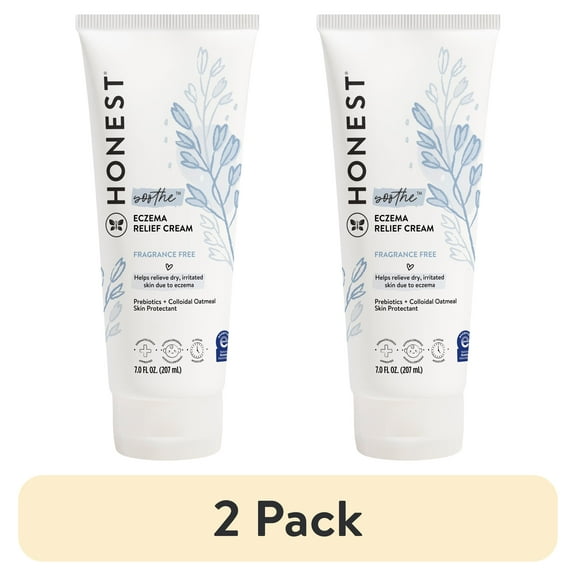 (2 pack) The Honest Company Eczema Relief Cream 7 oz