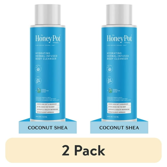 (2 pack) The Honey Pot Company, Coconut Shea Hydrating Body Cleanser, 15 fl. oz