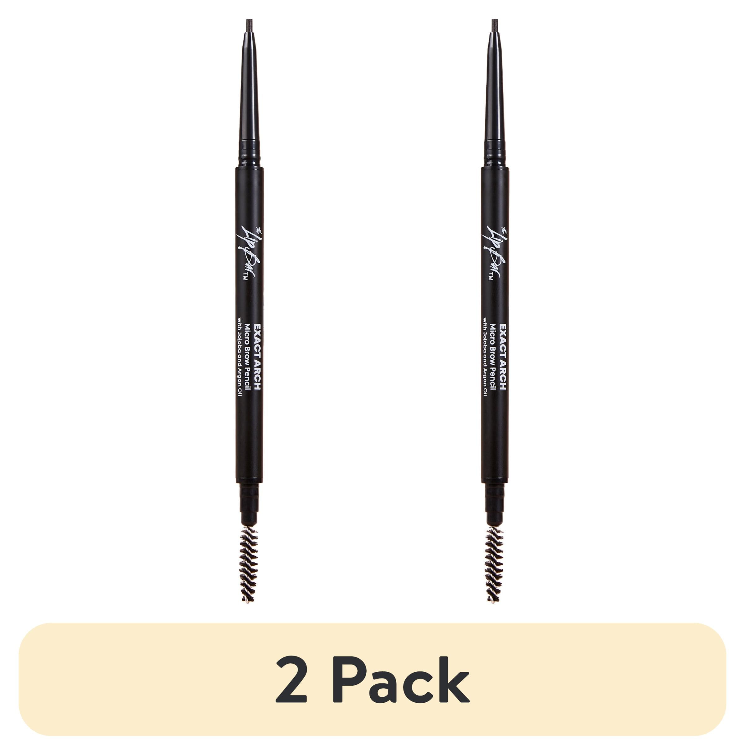 (2 pack) The Lip Bar Exact Arch Micro Brow Pencil Black-Brown, Fine Tip, Vegan