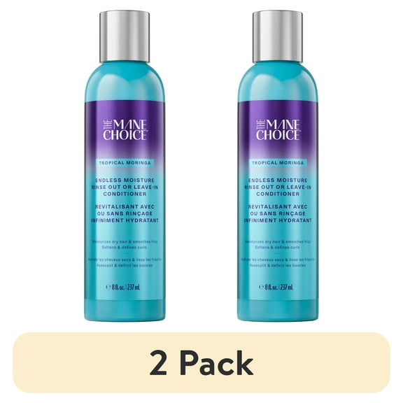 (2 pack) The Mane Choice Tropical Moringa Sweet Oil Endless Moisturizing Rinse Out or Leave-in Conditioner 8 oz. All Hair Type
