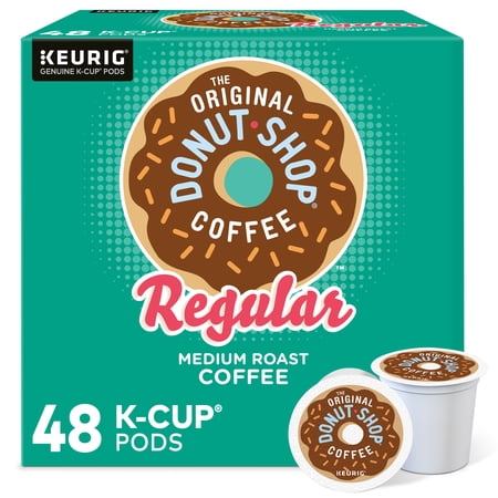 (2 pack) The Original Donut Shop, Regular Medium Roast K-Cup Coffee Pods, 48 Count