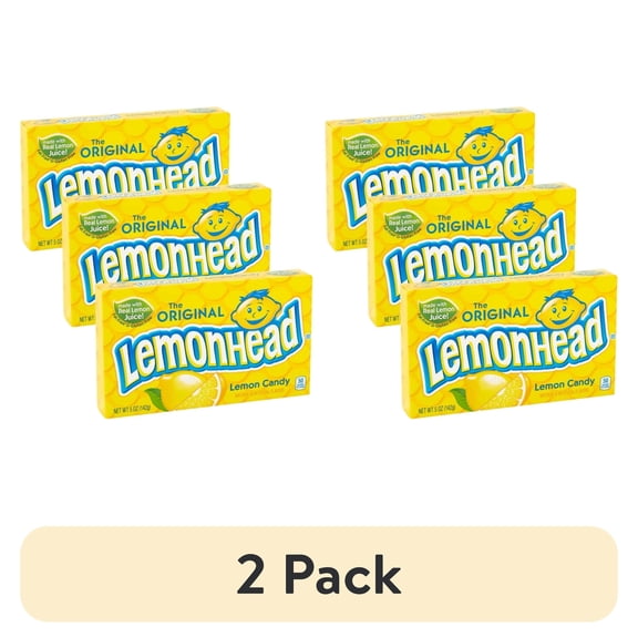 (2 pack) The Original Lemonhead Lemon Candy 5 oz. (Pack of 4)