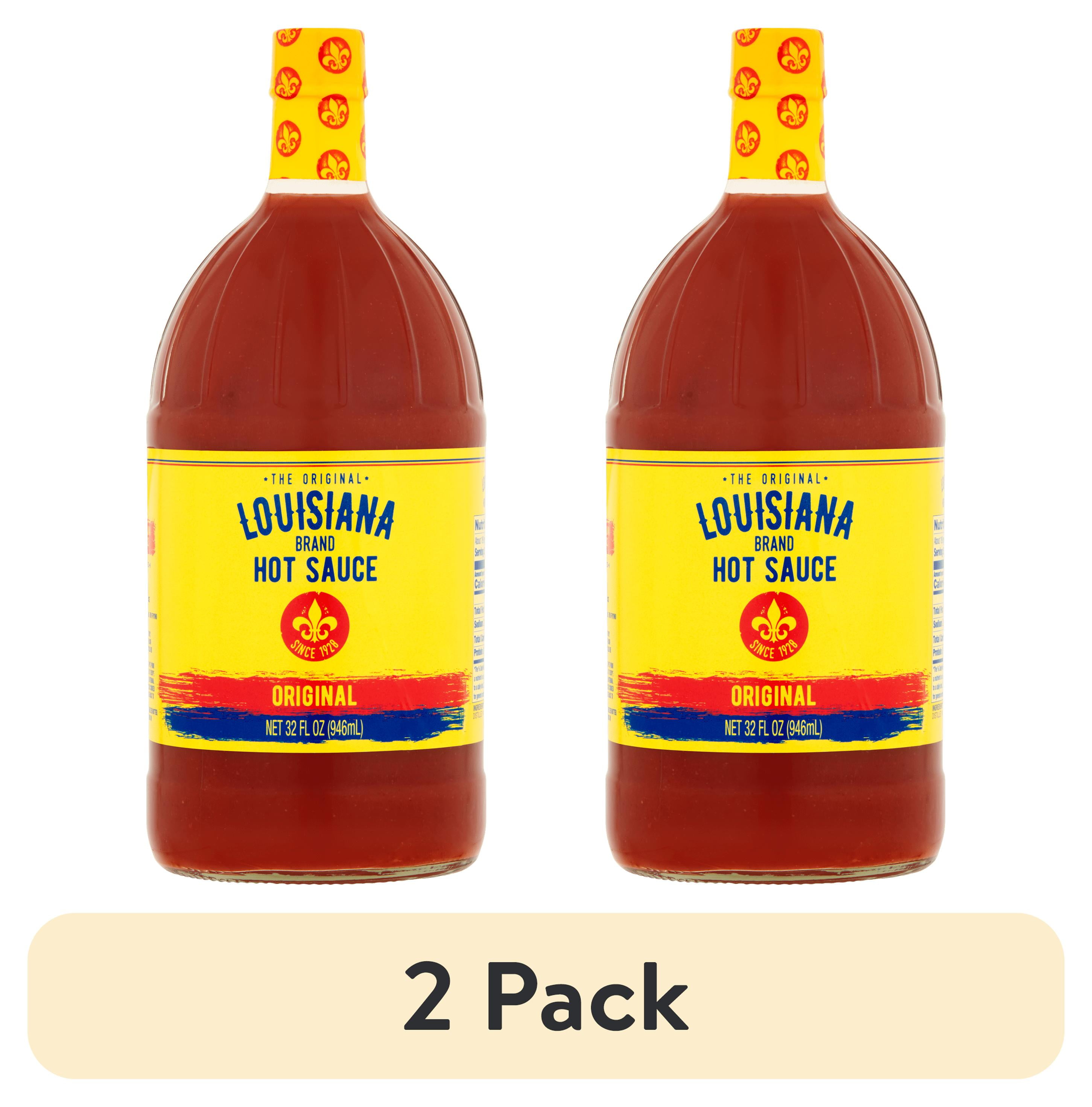(2 pack) The Original Louisiana Brand Hot Sauce, Original Flavor, Shelf-Stable, 32 fl oz Bottle