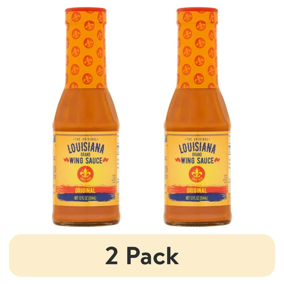 (2 pack) The Original Louisiana Brand Wing Sauce, Original, 12 fl oz Bottle