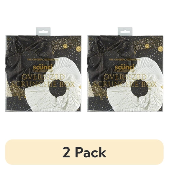 (2 pack) The Original Scrunchie? Jumbo XL Fashion Oversized Fabulous Fabric Gift Box Incl