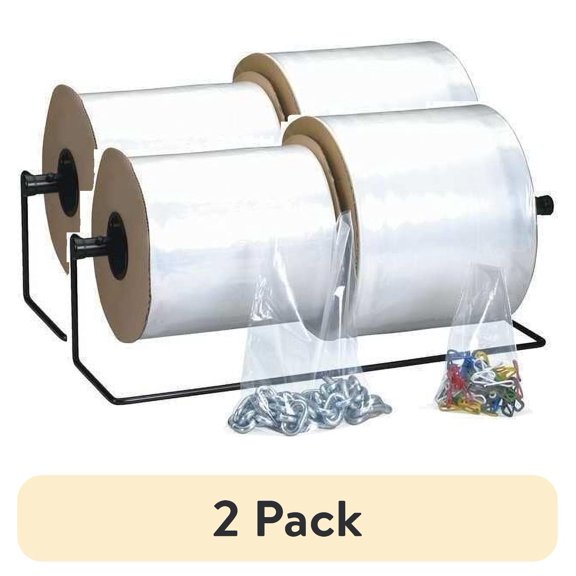 (2 pack) The Packaging Wholesalers Poly Bags on a Roll 2 Mil 4" x 6" Clear 2 500/Roll AB210