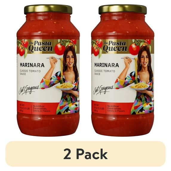 (2 pack) The Pasta Queen Marinara Sauce, 24 oz Jar