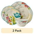 thumbnail image 1 of (2 pack) The Pioneer Woman Blooming Bouquet 12-Piece Dinnerware Set, 1 of 7