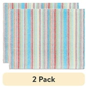 (2 pack) The Pioneer Woman Classic Chunky Stripe Placemat, Multicolor, 19"W x 14"L