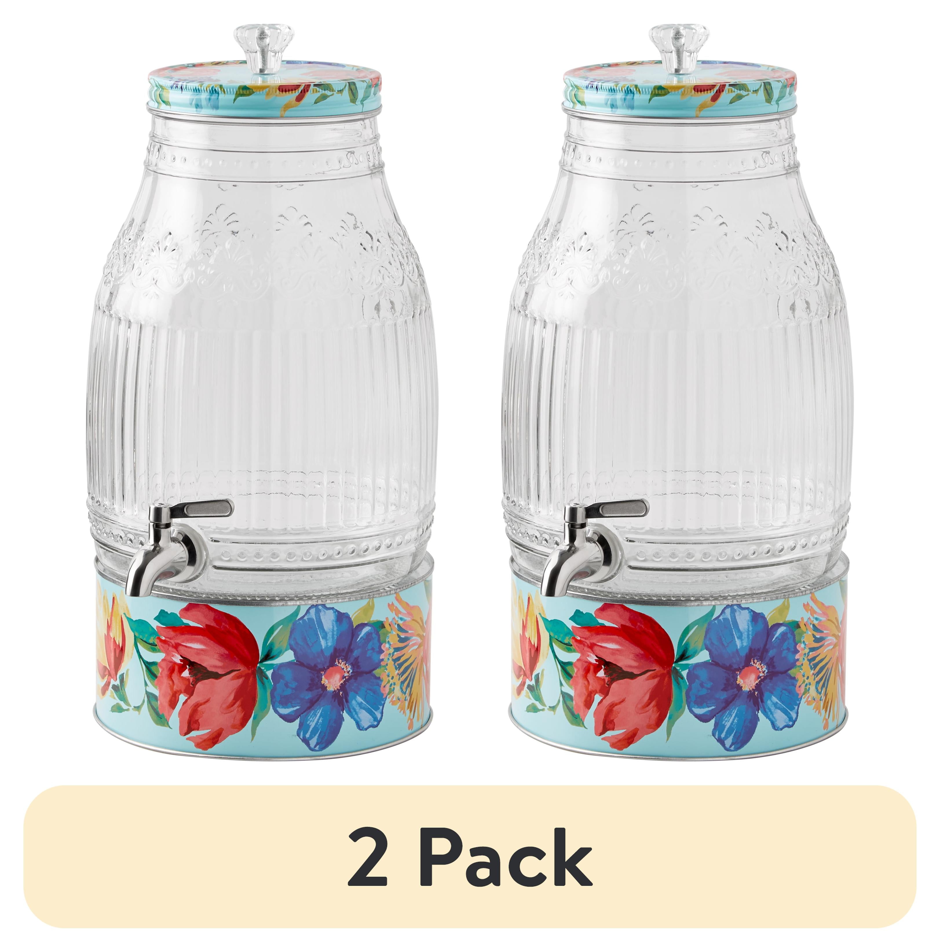 Pioneer Woman Glass Water Dispenser Walmart (2 Pack) The Pioneer Woman  Delaney 2-Gallon Glass Drink