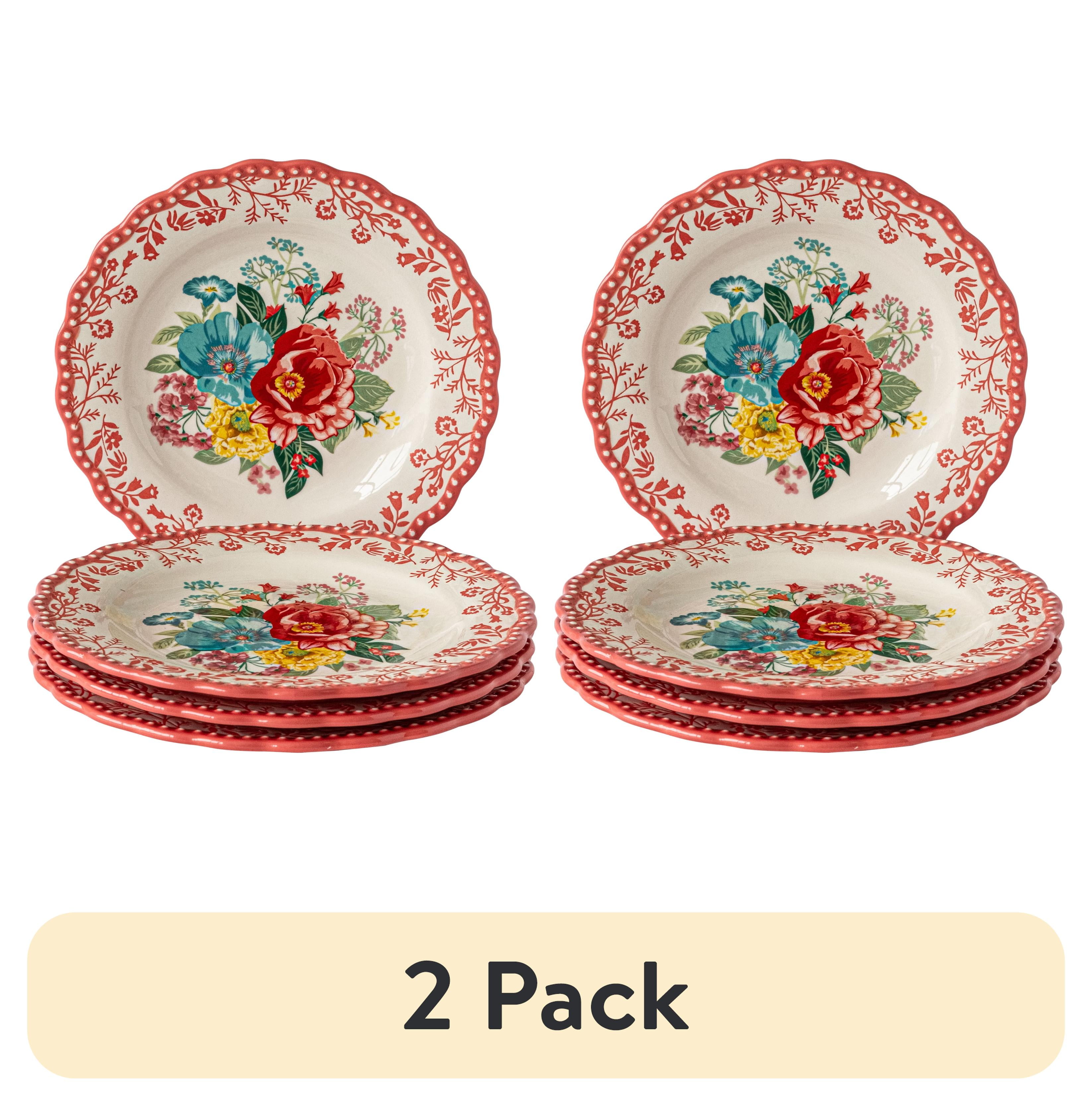 (2 pack) The Pioneer Woman Fancy Flourish Stoneware Salad Plate