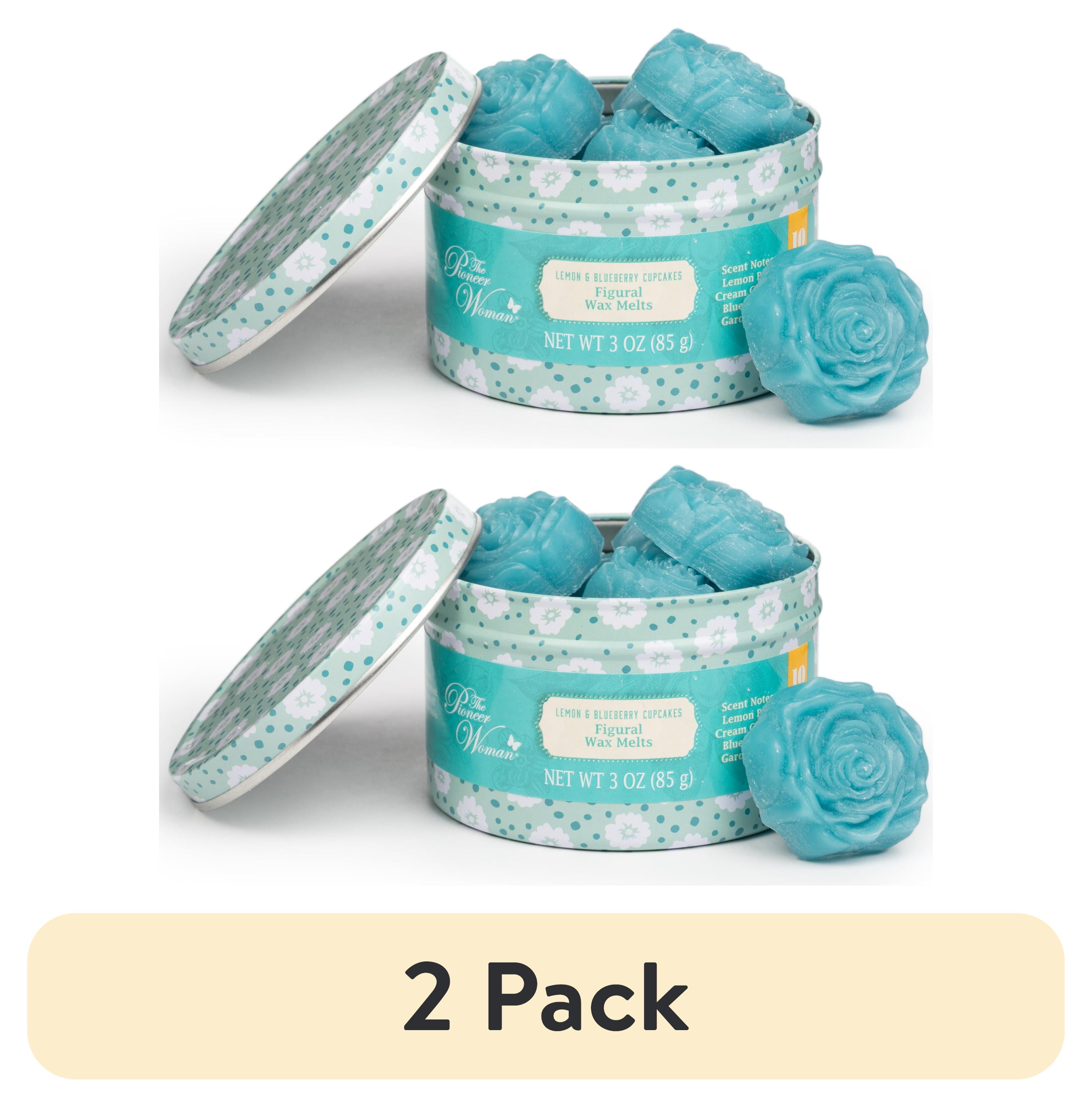 (2 pack) The Pioneer Woman Figural Wax Melts, Lemon & Blueberry Cupcakes, 10 Count