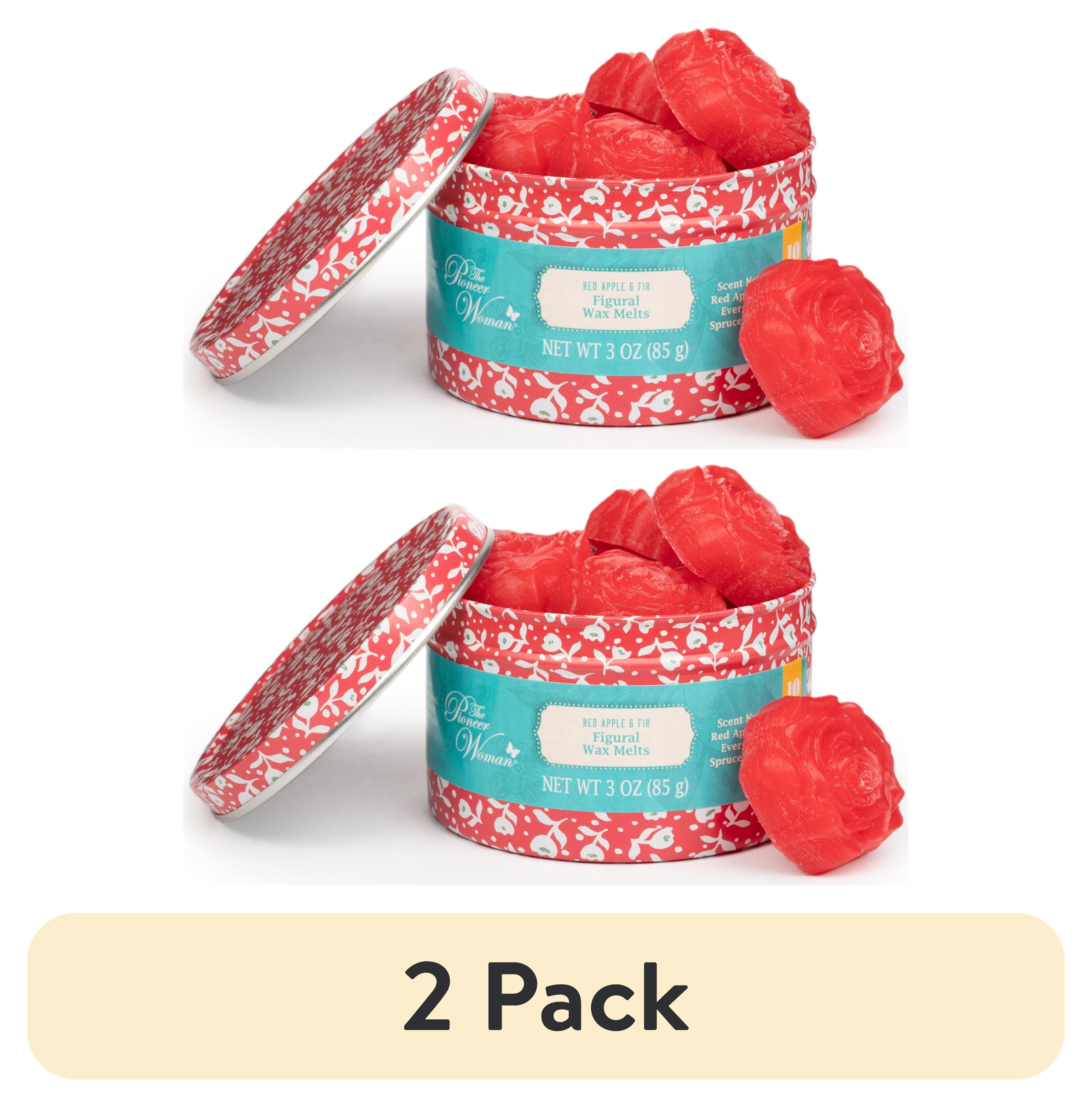 (2 pack) The Pioneer Woman Figural Wax Melts, Red Apple & Fir, 10 Count