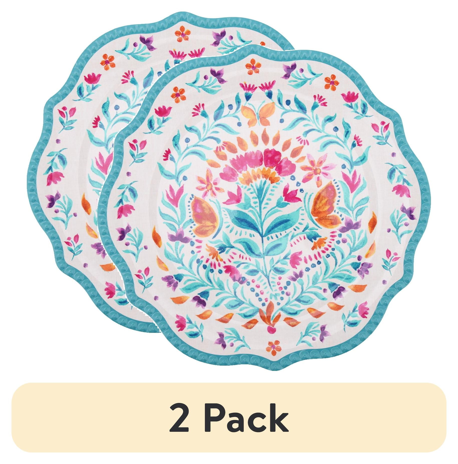 Petit Bol Mélangeur Pioneer Woman 2 Tasses - Motif Floral, Mélamine, Fait Main