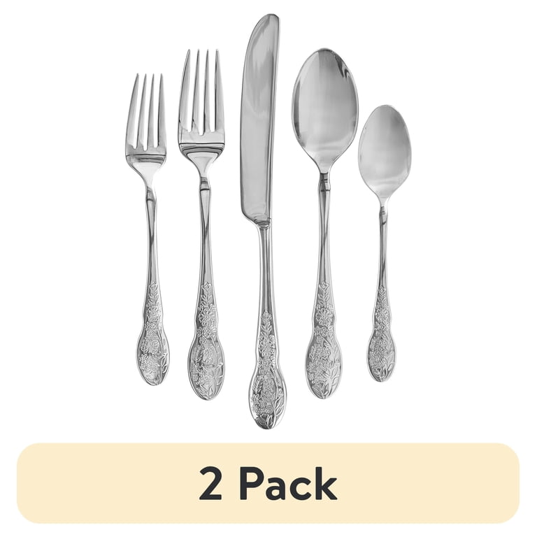 2 pack) The Pioneer Woman Mazie Flatware Set, 20-Piece, Service