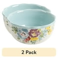 thumbnail interactive-video image 1 of (2 pack) The Pioneer Woman Sweet Romance Blue Ceramic Bowl, 1 of 7