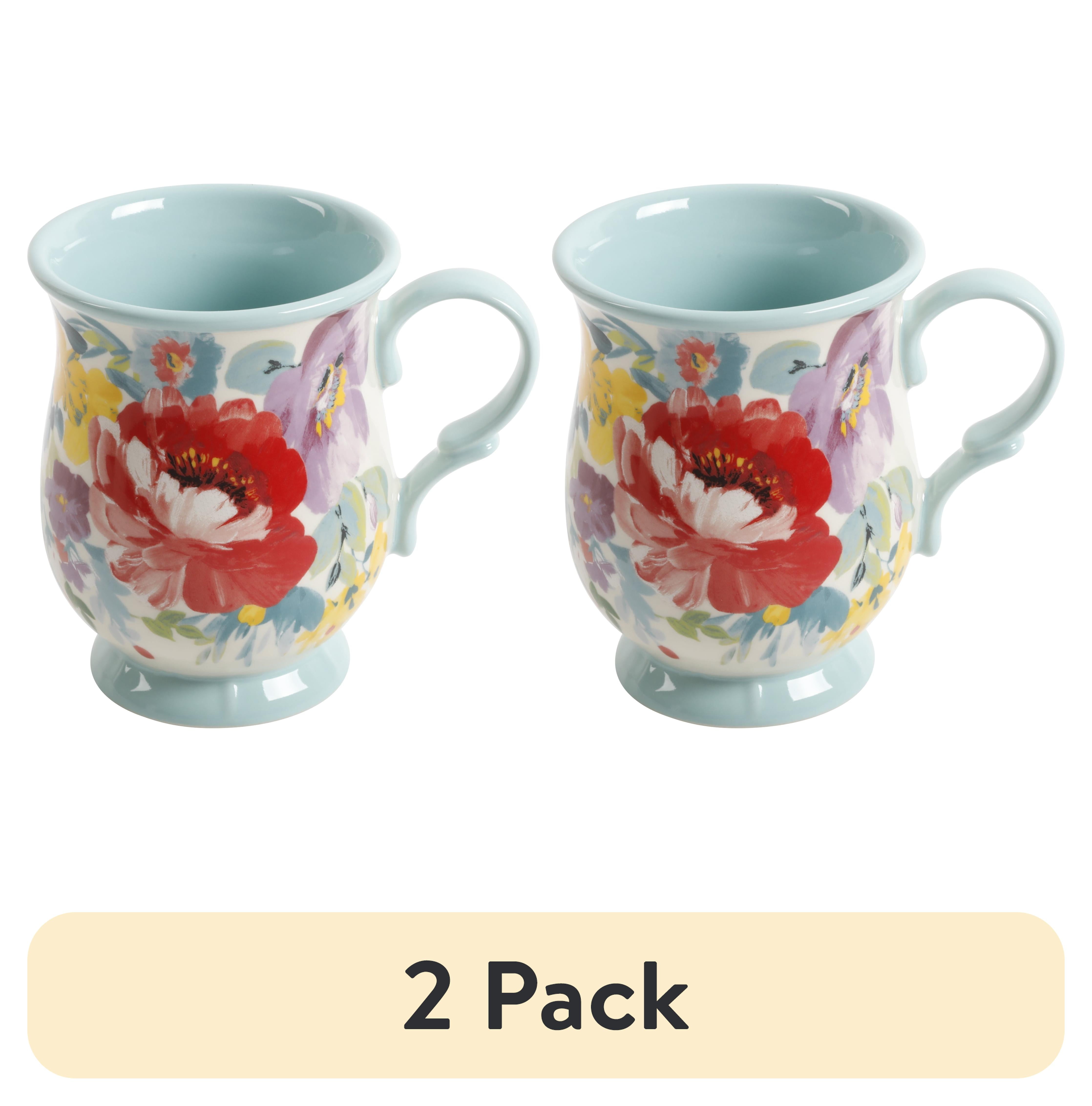 (2 pack) The Pioneer Woman Sweet Romance Multicolor Ceramic Mug
