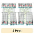 thumbnail image 1 of (2 pack) The Pioneer Woman Sweet Romance Curtain Tier Pair and Valance Set, 3-Piece, 60" W x 36" L, Multi, 1 of 6