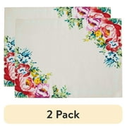 (2 pack) The Pioneer Woman Sweet Romance Placemat, Multi-color, 14" x 19"