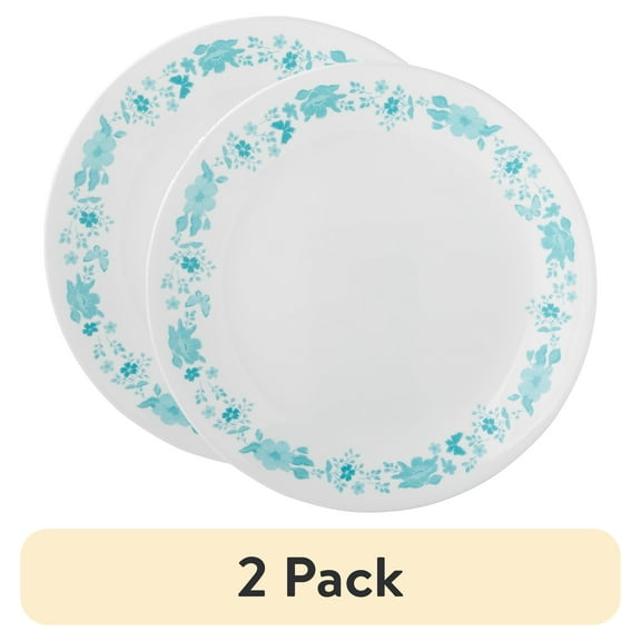 (2 pack) The Pioneer Woman by Corelle Dinner Plate, Evie, Teal