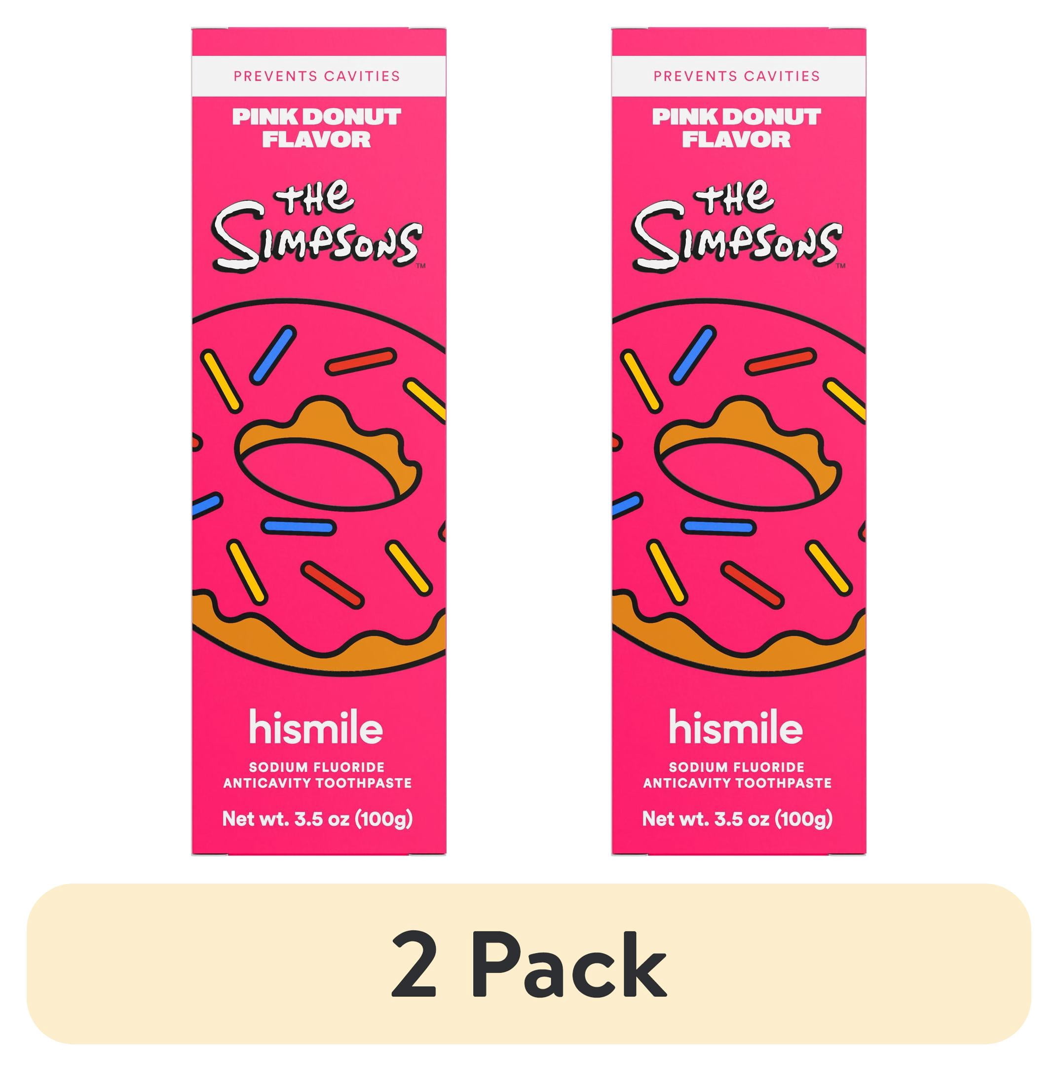 (2 pack) The Simpsons Pink Donut Anticavity Toothpaste