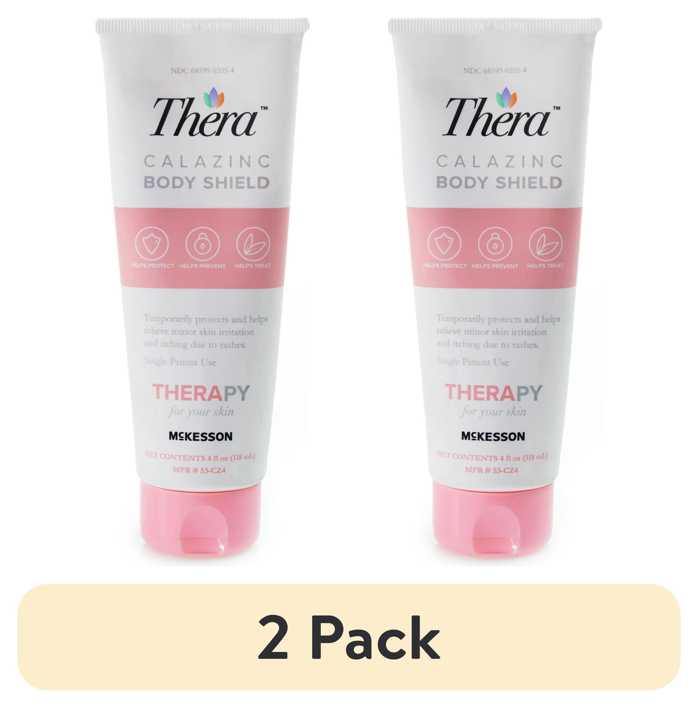 (2 pack) Thera Calazinc Body Shield Skin Cream for Dry, Chafing, Itchy ...