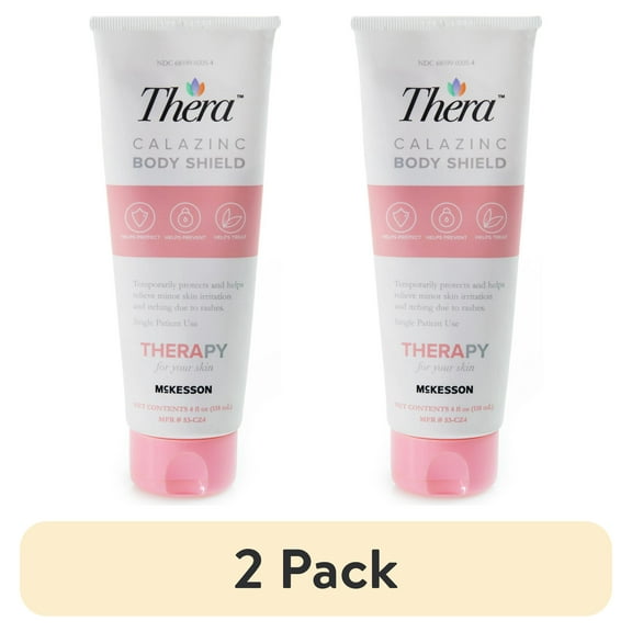 (2 pack) Thera Calazinc Body Shield Skin Cream for Dry, Chafing, Itchy Skin - 4 oz, 1 Ct
