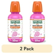 (2 pack) TheraBreath Kids Anticavity Fluoride Oral Rinse, Strengthens Teeth & Enamel, Alcohol Free & Dye Free, Certified Organic Bubblegum Blast Flavor, 10 fl oz