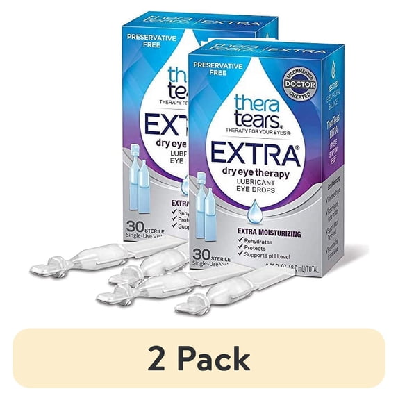 (2 pack) TheraTears Extra Dry Eye Therapy Lubricant Eye Drops ...
