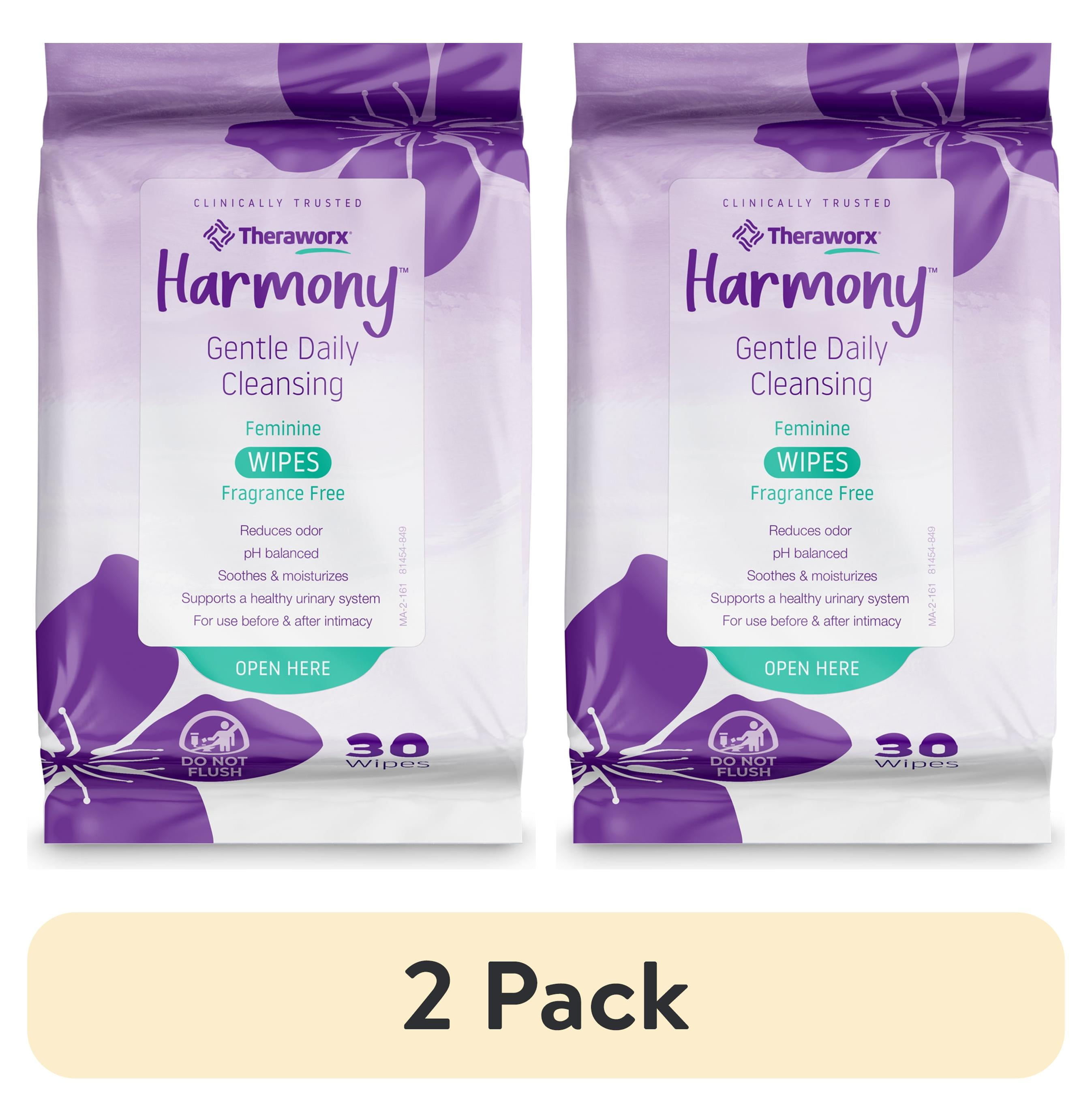 Theraworx Harmony, Gentle Daily Cleansing Feminine Wipes, pH