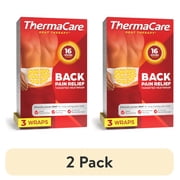 2 pack ThermaCare HeatWraps Lower Back Pain Therapy, Designed for Lower Back and Hip Pain, Size L   XL, 3 HeatWraps