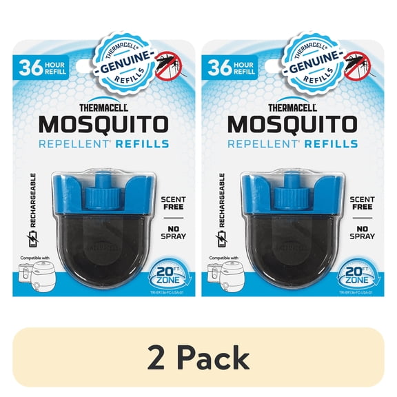 (2 pack) Thermacell Mosquito Repellent 36-Hour Rechargeable Refill