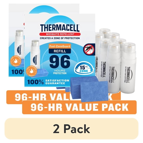 (2 pack) Thermacell Fuel-ZoneGuard Fuel Powered Mosquito Repellent 96-Hr Refill Pack