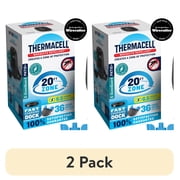 2 pack Thermacell E-ZoneGuard Patio + Rechargeable Mosquito Repeller + Fast Charging Dock with 36-Hr Refill and 6.5-Hr Battery