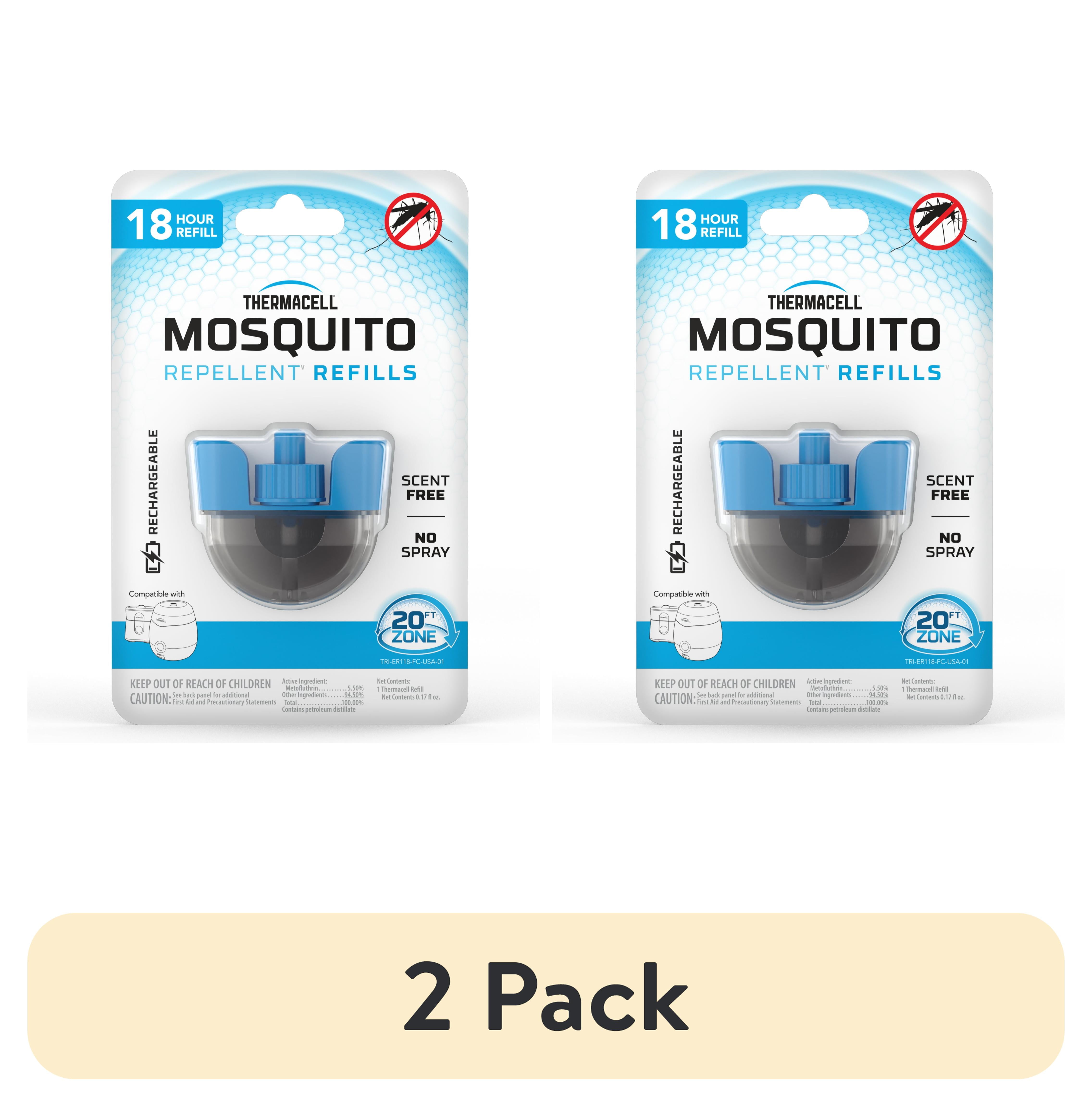 (2 pack) Thermacell Rechargeable Mosquito Repeller 18-Hour Refill for Mosquito Protection